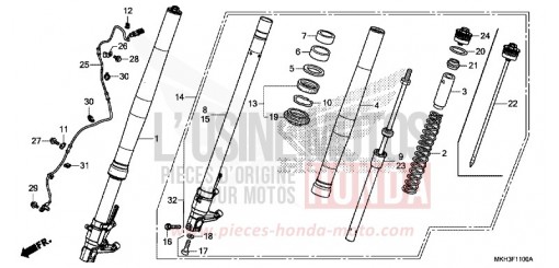 GABEL, VORNE ADV750H de 2017